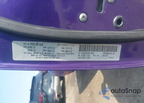 2016 Dodge Challenger R/T Plus Shaker z USA, uszkodzony, nr VIN 2C3CDZBT9GH176262